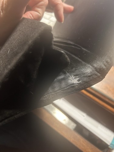 Vintage black velour handbag/clutch/purse with silver wire embroidered - Picture 9 of 9