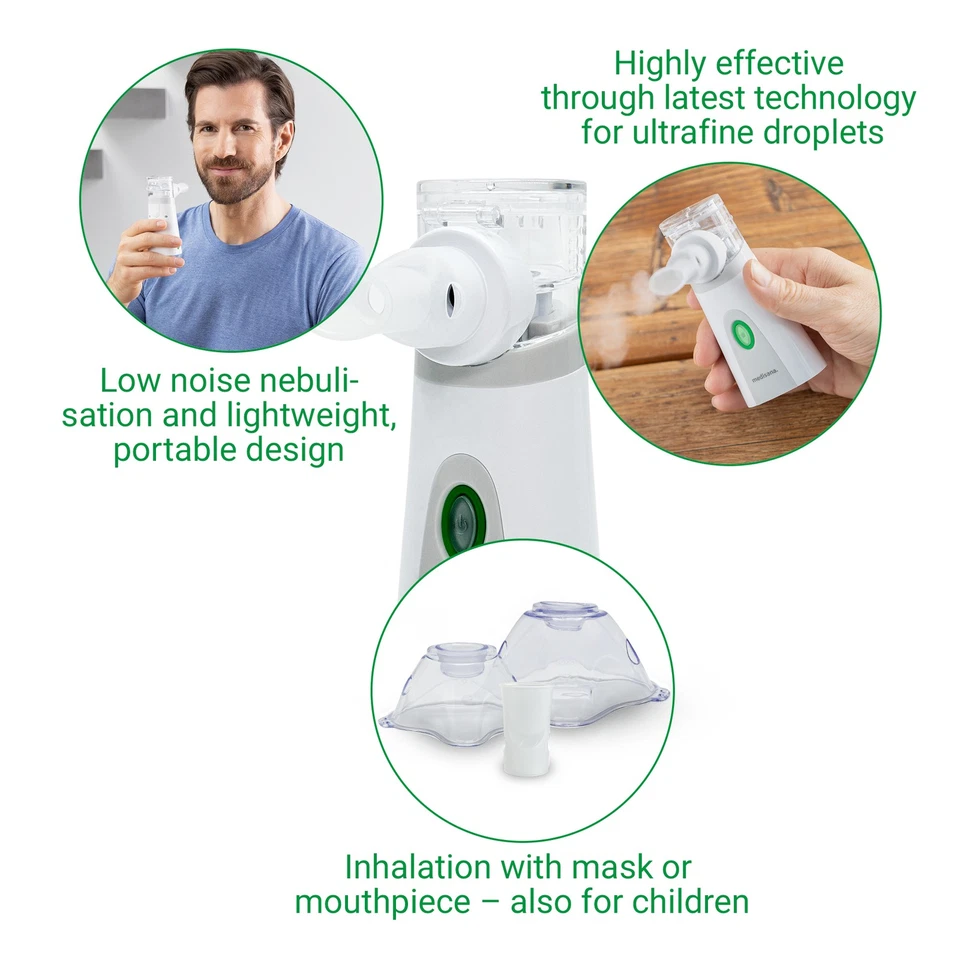 medisana IN 515 tragbarer Inhalator für Unterwegs Ultraschall Vernebler - Bild 4 von 4