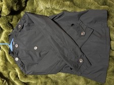 Women s Thin Layer Trench Coat Jacket In Black - Medium To Large Size