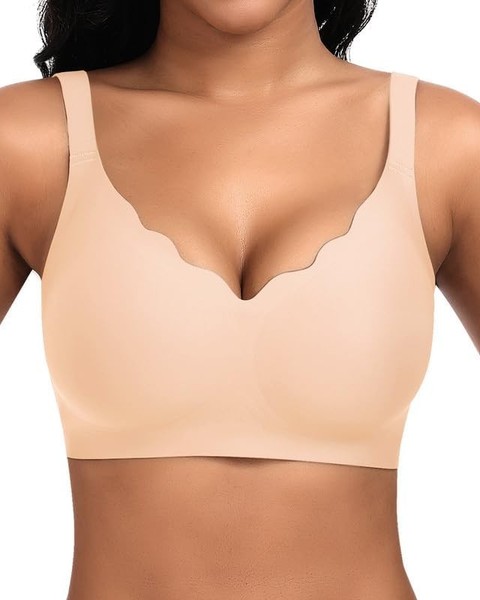 Bh Damen Ohne BüGel Nahtlos Push Up Gepolstert Schwarz GrößE M 1 StüCk-image