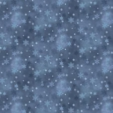 P&B Textiles - Snowfall - Mini  Snowflakes - Blue, Fabric by the Yard