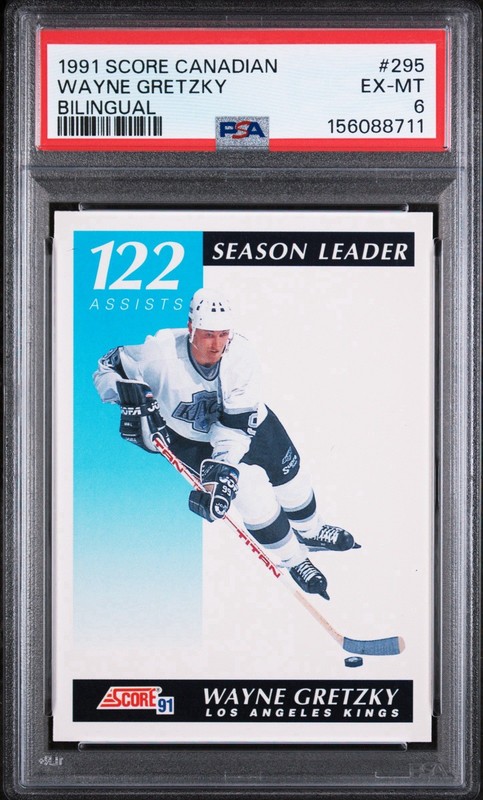 1991 Score Canadian #295 Wayne Gretzky Bilingual PSA 6 EX-Mint LA Kings HOF