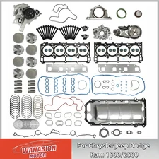 5.7 Pistons Full Gasket Kit And Pump Fits For Chrysler Jeep Dodge Ram 1500/2500