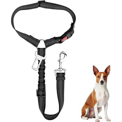 Hundegurt fürs Auto, Verstellbarer Anschnallgurt Hund Auto mit Kopfstütze, Un...