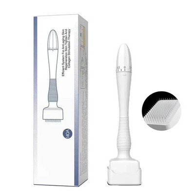 Derma Stamp Dermapen Microneedling Mesoroller 140 Edelstall Nadeln Länge 0-3mm