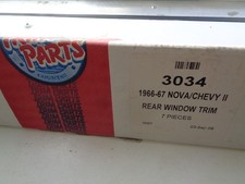 New 1966 - 1967 Nova 2 Door Hardtop Rear Window Trim Kit New 1966 - 1967 Nova 2 Door Hardtop Rear Window Trim Kit