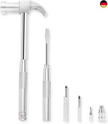 6 in 1 Hammer & Schraubendreher Werkzeug Multitool Set Klauenhammer mit