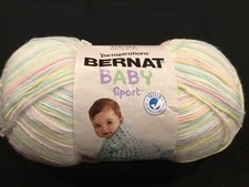 Bernat Baby Sport "Baby Baby" 100 Acrylic Yarn 1/8.5oz Skein 861 Yds New