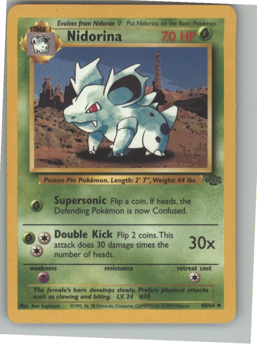 NIDORINA 40/64 Jungle Pokemon Unlimited NEAR MINT