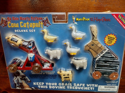 Monty Python and the Holy Grail Cow Catapult Deluxe Set, SEALED, Hilarious Gift!