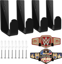 Championship Belt Wall Mount Display Holder Set, Professional Wrestling Title Be