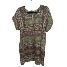 Karen Zambos Vintage Y2K Couture Women's Size S Printed Babydoll Dress