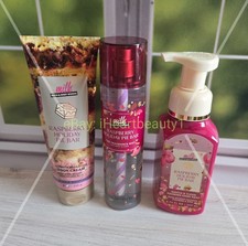 bath and body works raspberry holiday pie bar body cream soap fragrance mist