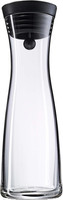 WMF Basic Wasserkaraffe Aus Glas, 1 Liter, Glaskaraffe Mit Deckel, Silikondeckel