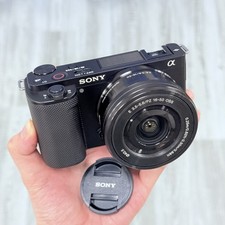 Sony Alpha ZVE10 4K Mirrorless Interchangeable Lens 16-50mm w/Battery Tested