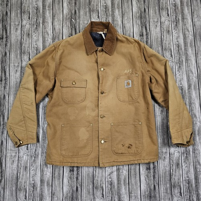 #ad #ad VTG Carhartt 6BLC Jacket Mens Size 44 Blanket Lined Barn Chore Coat USA Made $99.99