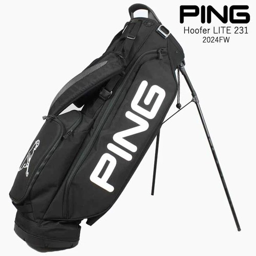 Ping Golf Hoofer Lite Custom Carry Stand Bag 8.5in 4-way Lightweight Black/White - Picture 2 of 8
