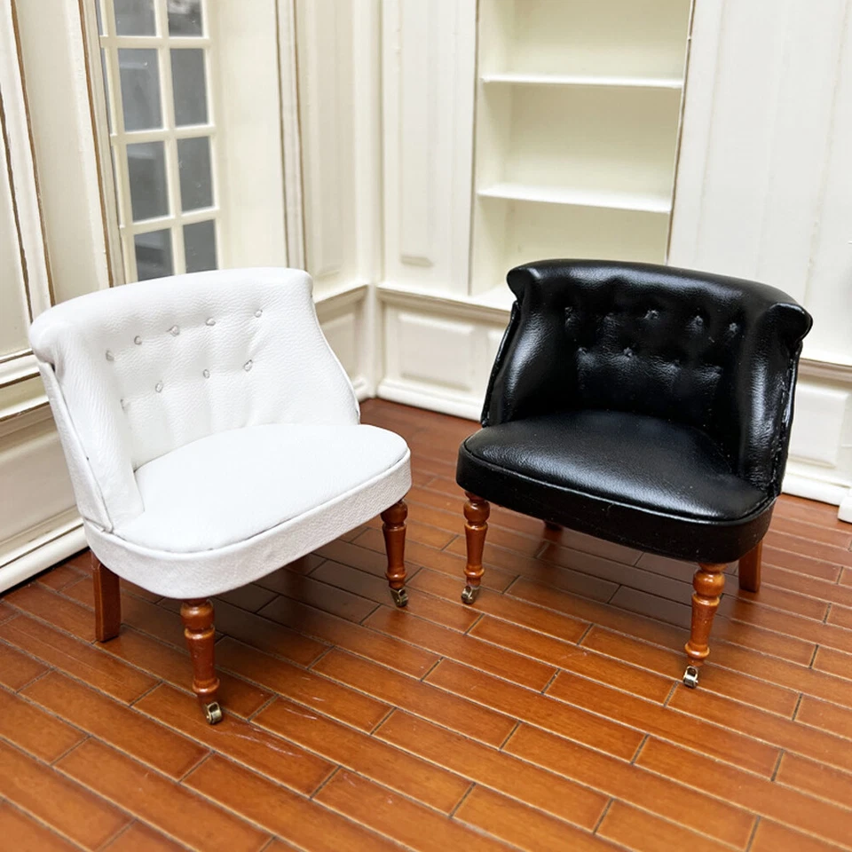 Living Room 1:12 Single Sofa Armchair Couch Furniture Dollhouse Miniature - Image 3 of 4