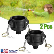 2 X 330 Gallon IBC Tote Water Tank Drain Adapter 2"Cam Lock for Garden Hose 3/4"
