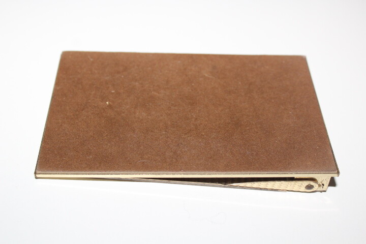 Vintage PS Park Sherman Retro MCM Notepad Holder Gold Glitter 