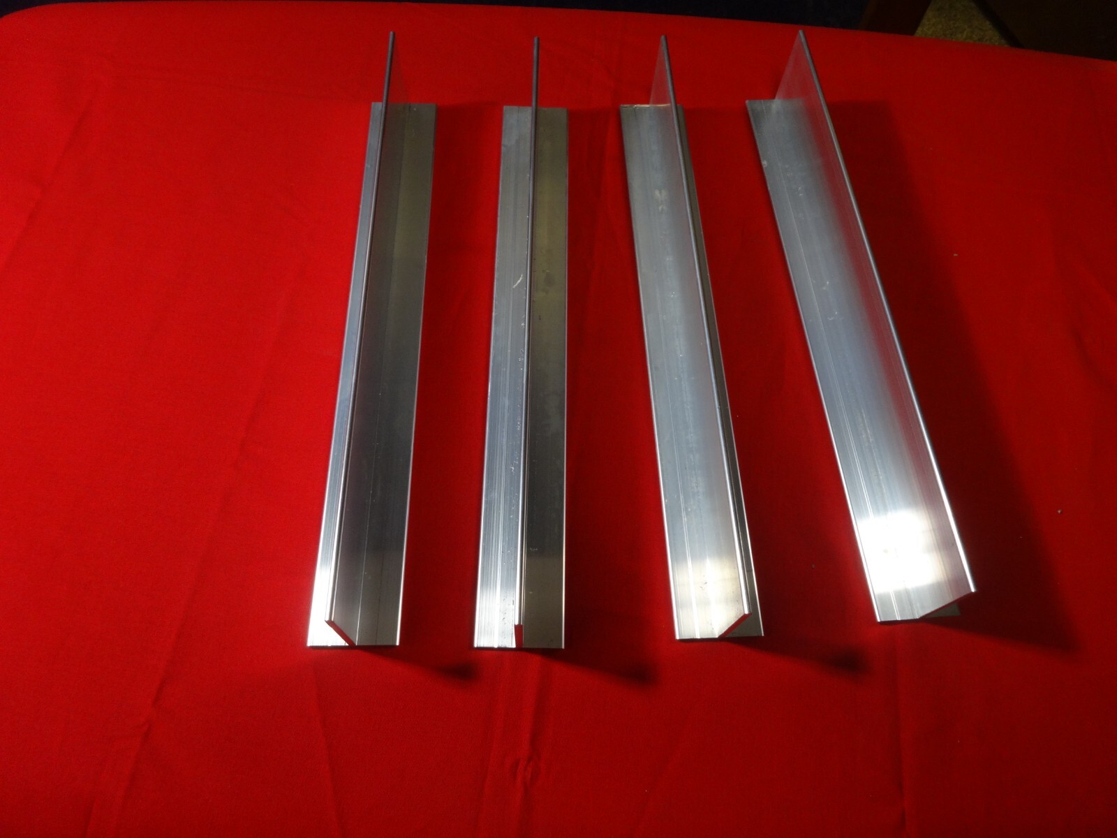 4 PIECES OF 6061 Aluminum T Bar, 1/8" Thick x 2" H x 1 1/2" W x 14