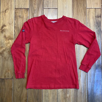 Sean John Long Sleeve V Neck T Shirt Youth Large 14-16 Red 100
