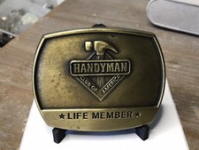 Handyman Club of America Life Member 1996 Metal Belt Buckle 3 x 2.5