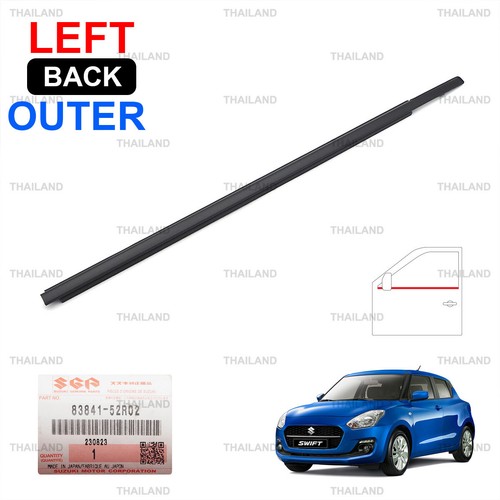 Fits Suzuki Swift Hatchback 2018 - 23 Rear Left Outer Weatherstrip Door Belt - Picture 3 of 10