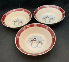 Royal Seasons Snowmen Coupe Cereal Bowls (set of 3) 
