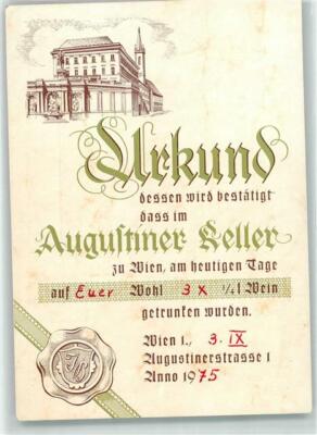 39703469 - Vienna Augustiner Keller certificate Inner City