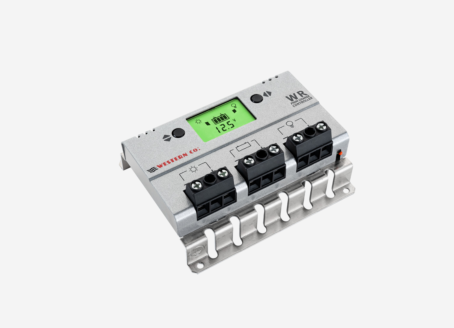 Regolatore Carica Solare Western CO 10A 12V 24V PWM per Baita e Camper