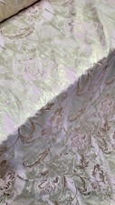 Fabric Sold By The Yard Pink Gold Metallic Floral Flowers Brocade For Dress Upho