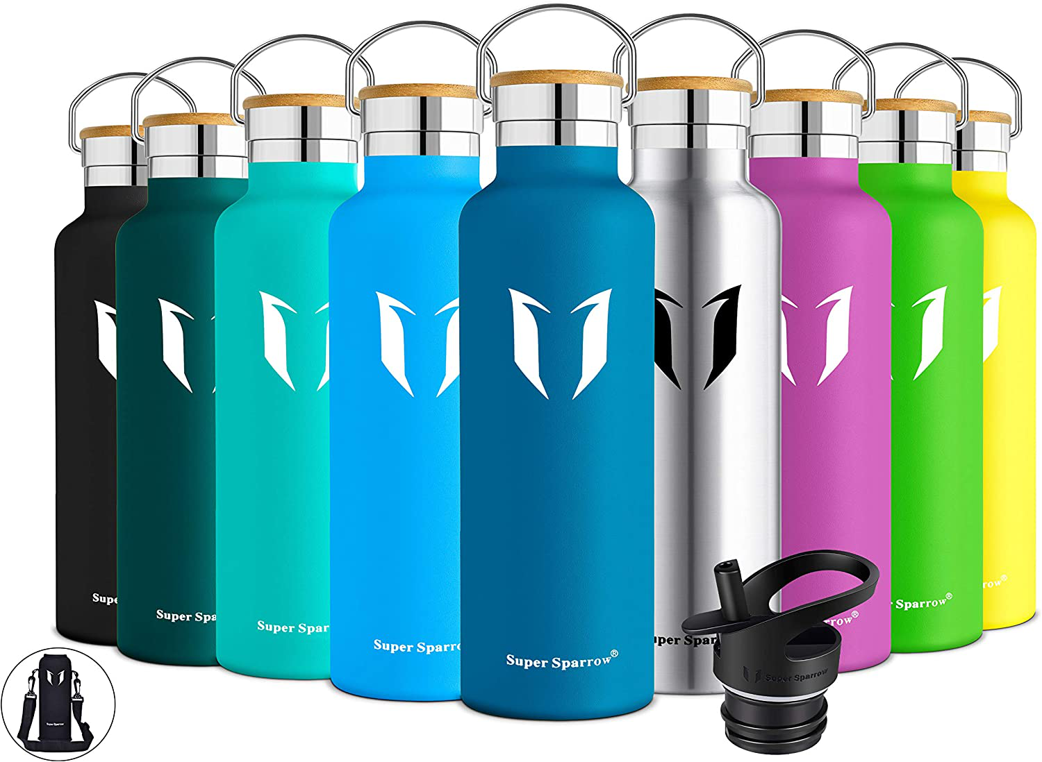 super sparrow stainless steel vacuum insulated water bottle