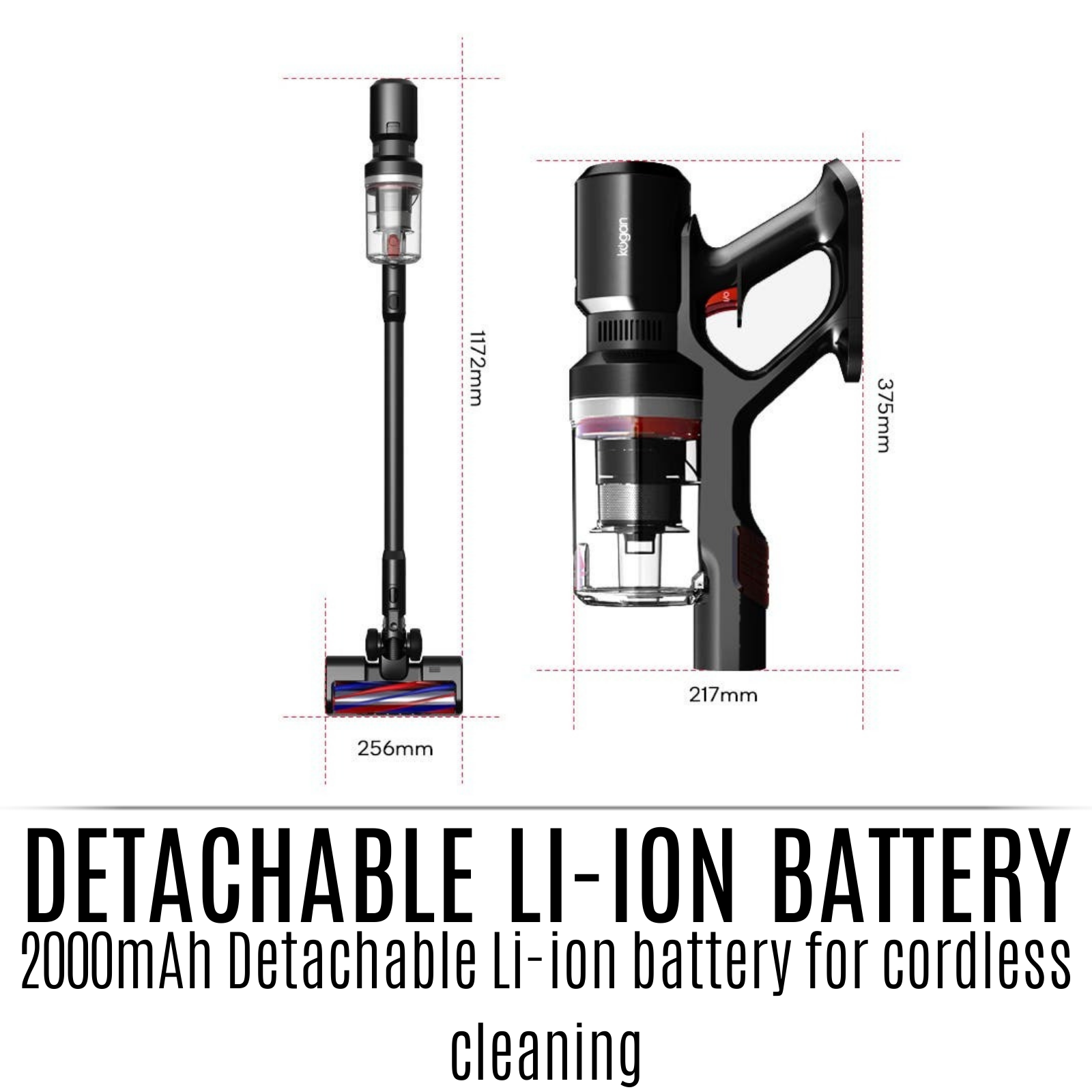 Kogan Z11 Absolute Extra Cordless Stick Hepa Filter Vacuum Home Cleaner
