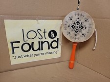 Hand Made Orange Wood Handled Spin Drum