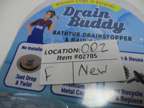 Drain Buddy – No-Clog, No-Install Bathroom Tub Stopper (Chrome) - Picture 4 of 4