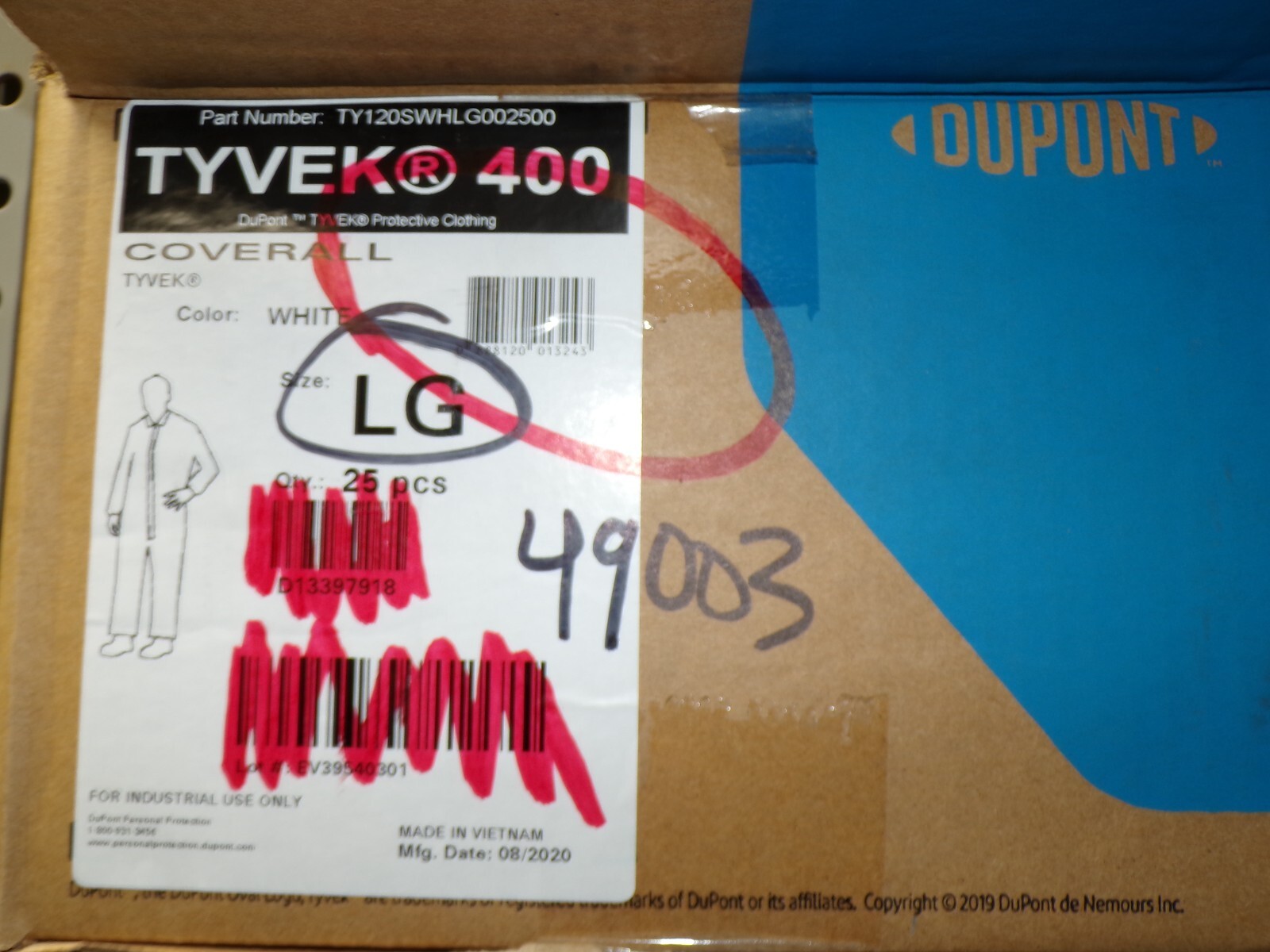 49003-KIMB AMERICAN PAPER & TWINE CO COVERALL KLEENGUARD LARGE | eBay