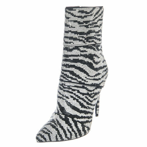 Bottines Motard Steve Madden Gris Argenté - Cuir - Femme Pointure 36