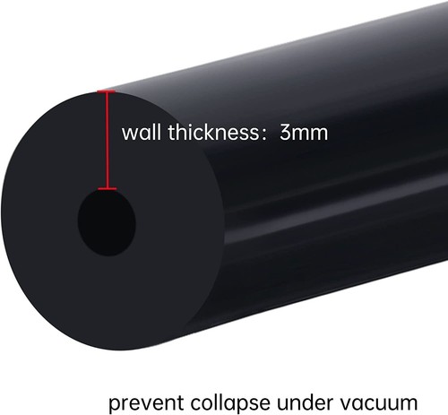 6mm (1/4") Silicone Vacuum Tubing Hose Line 10FT 130PSI Max Pressure Black - Picture 3 of 17