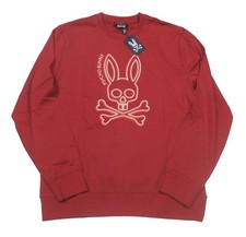 Psycho Bunny Men's Rio Red Gresham Bunny Logo French Terry Pullover Sweatshirt