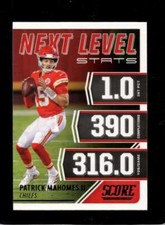 2021 SCORE NEXT LEVEL STATS #2 PATRICK MAHOMES II NMMT CHIEFS