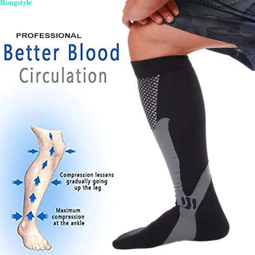 Calze a compressione calze ginocchio donna uomo medico 20-30 mmHG S/M - X/XL - Foto 7 di 19