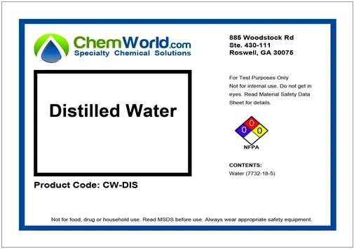 Chemworld Distilled Water (Technical Grade) - 20 Liter Cube - Image 2 of 3