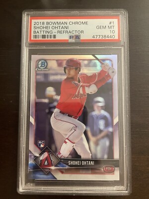 【大谷翔平 RC PSA10】2018 Bowman Shohei Ohtani PSA 10 2018 Bowman Chrome #1 Shohei Ohtani Batting Refractor RC
