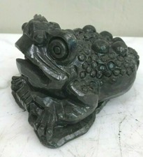Handgeschnitzte Miniatur Gr&uuml;n Jade Mythologisch Frosch Figur