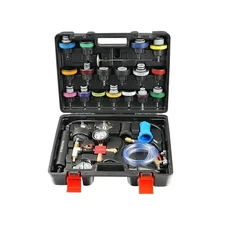 BILITOOLS Radiator Coolant Pressure Tester & Vacuum Refill Kit, 28-Piece Univ...
