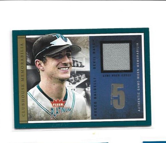 2004 fleer platinum patch #CLU-RB Rocco Baldelli Tampa Bay Rays