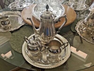 Leonard 4 piece Tea Set Silver Plated | eBay