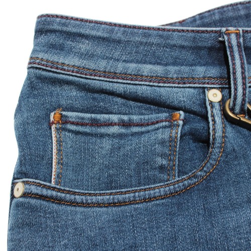 Incotex NWT Slim Denim Jeans Size ~ 38 US In Solid Blue Cotton Blend - Picture 5 of 19
