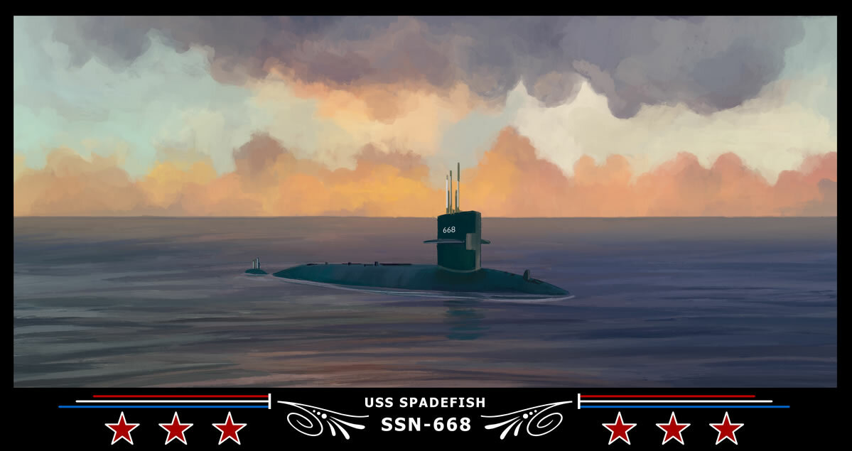 Navy Emporium USS Spadefish SSN-668 Art Print
